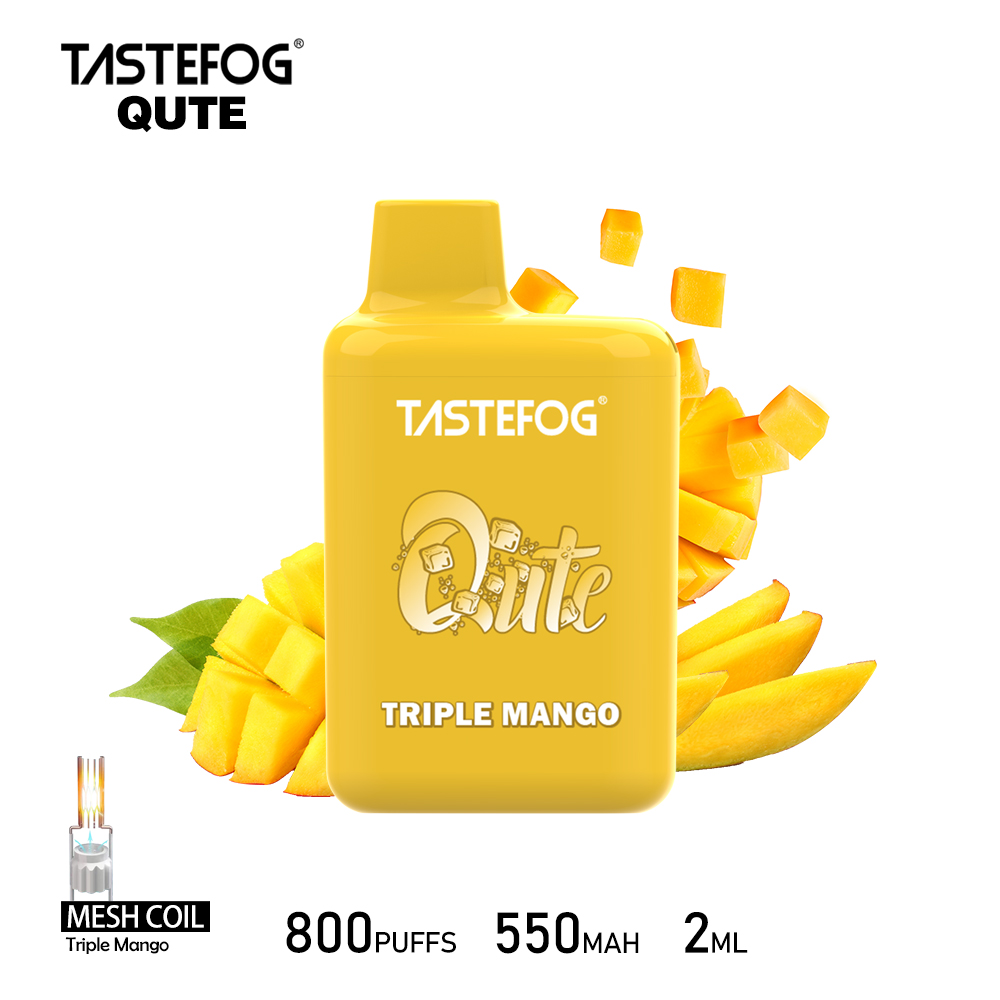 Tastefog QUTE 800 Züge Triple Mango Vape‑Box 2%Nikotin