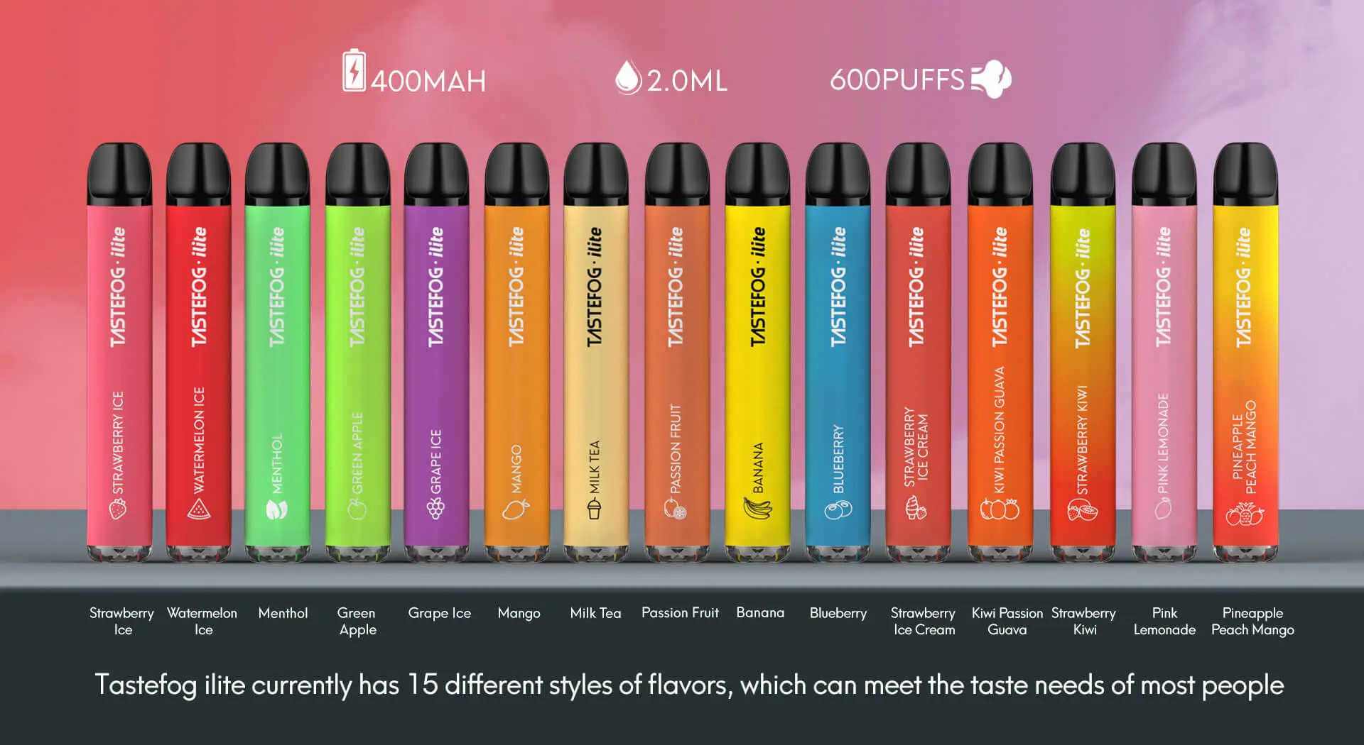 TASTEFOG Ilite 600puffs Disposable Vape Pen