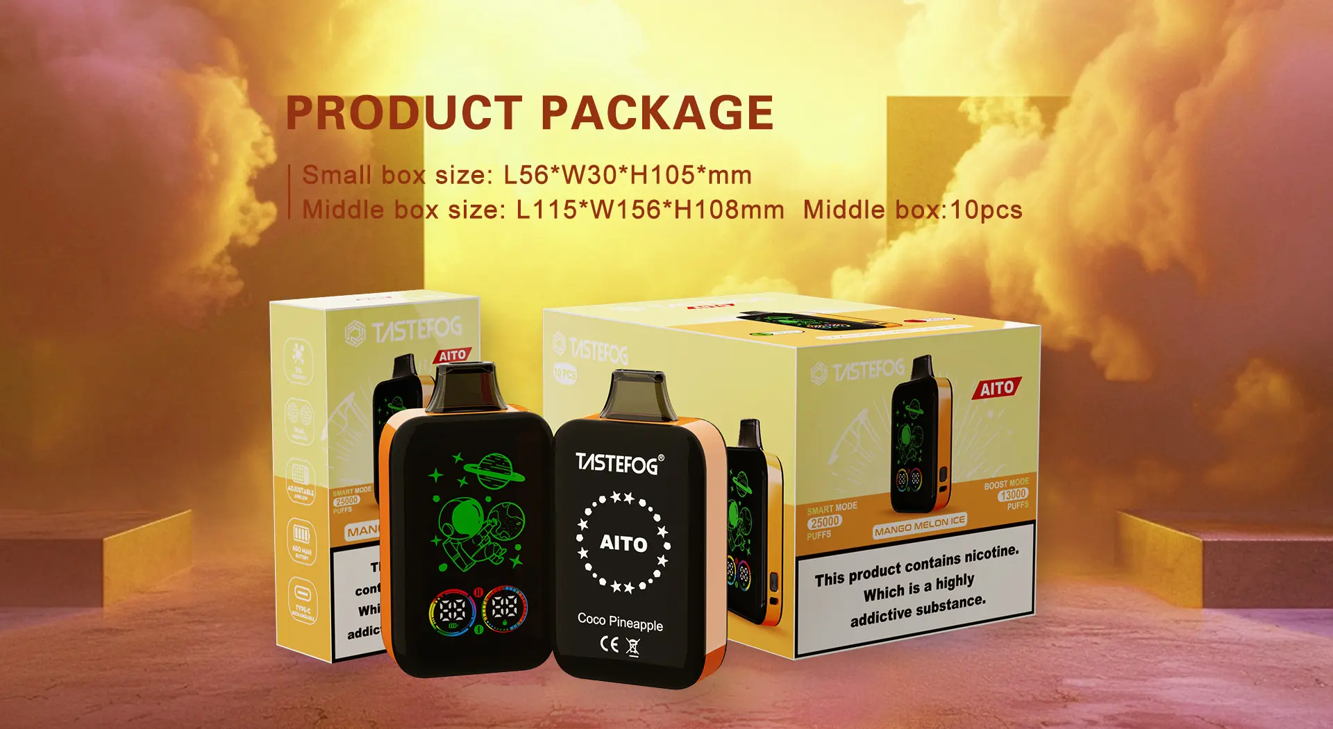 TASTEFOG AITO 25000 Puffs Disposable Vape
