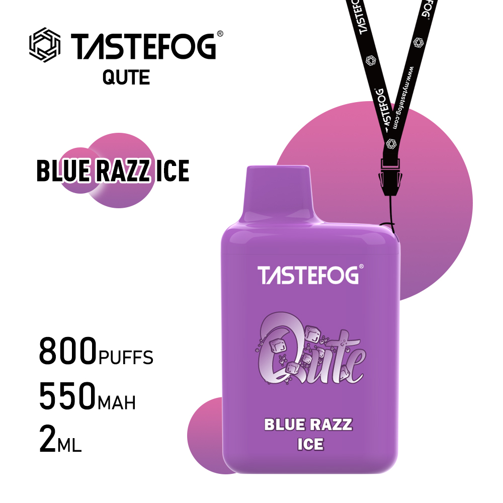 Tastefog QUTE 800 Züge Blue Razz Ice Vape 2%Nikotin