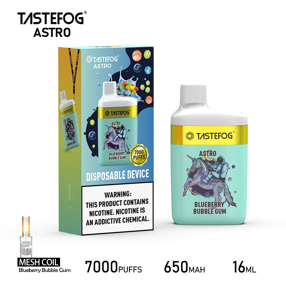 Tastefog ASTRO 7000 Züge Blueberry Bubble Gum Einweg-Vape