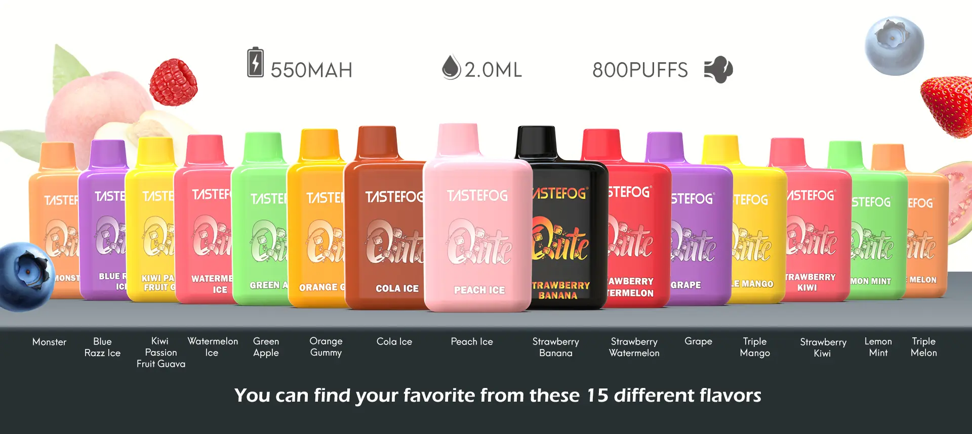 TASTEFOG QUTE 800puffs Einweg-Vape-Box