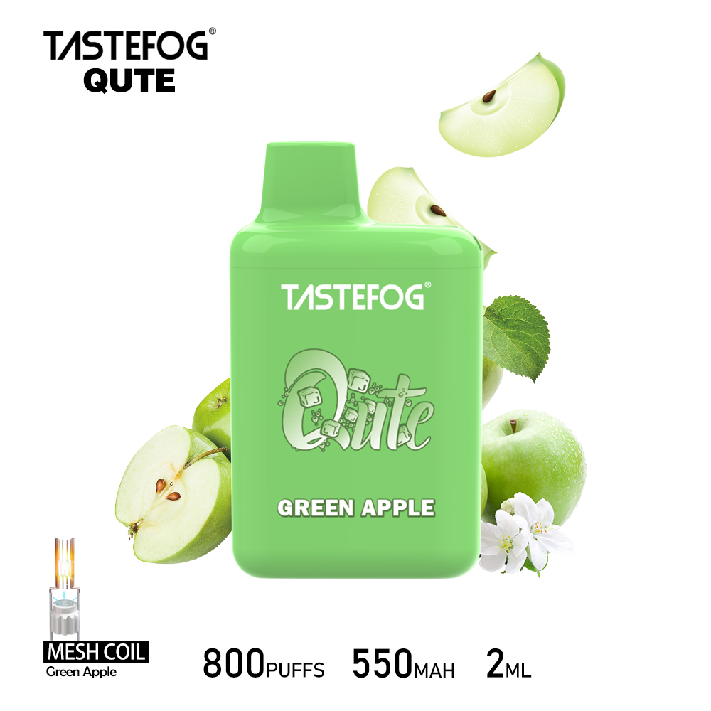 Tastefog QUTE 800 Züge Green Apple Vape 2%Nikotin