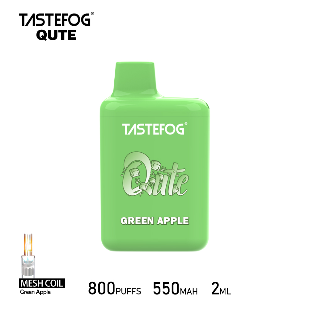 Tastefog QUTE 800 Züge Green Apple Vape 2%Nikotin