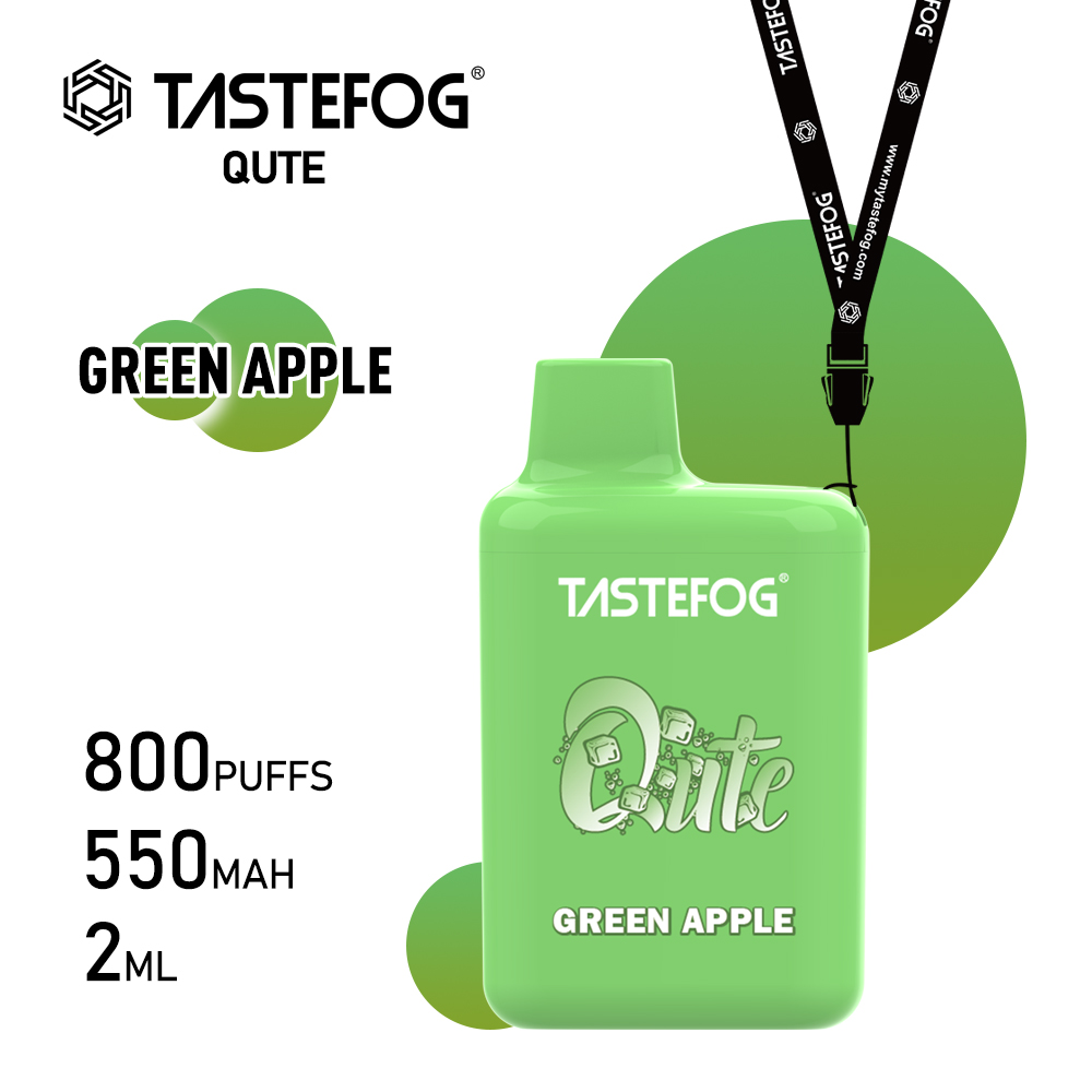 Tastefog QUTE 800 Züge Green Apple Vape 2%Nikotin