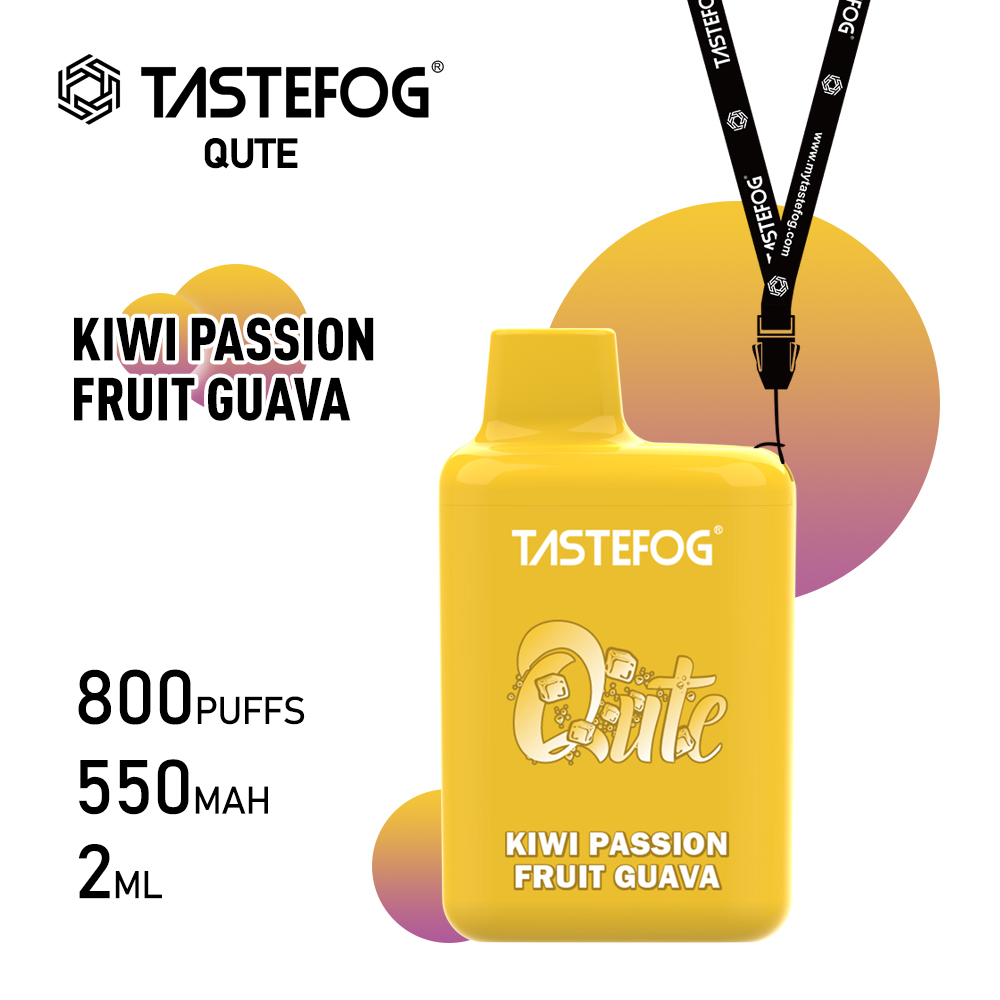 Tastefog QUTE 800 Züge Kiwi Passion Fruit Guava Vape 2%Nikotin