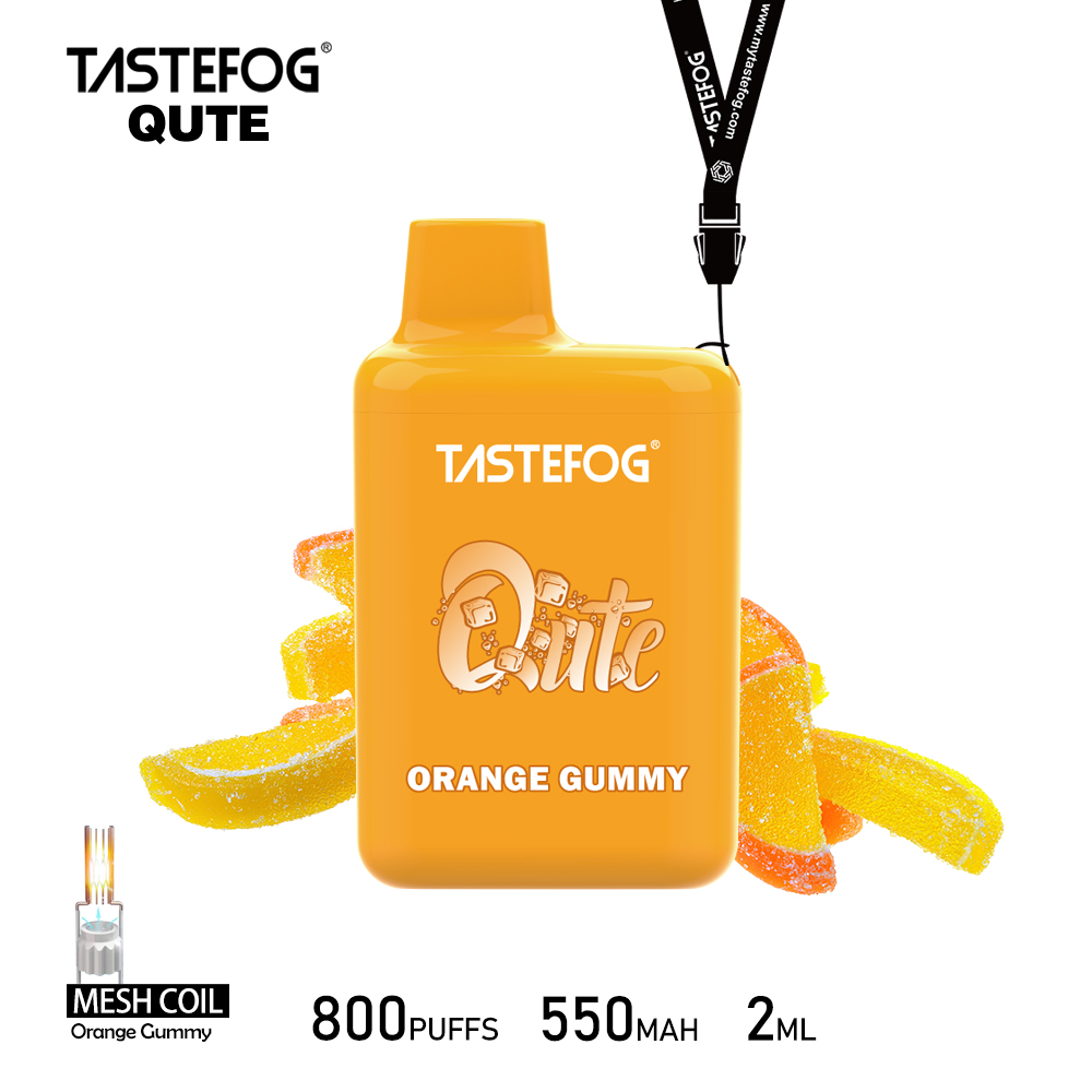 Tastefog QUTE 800 Züge Orange Gummy Vape 2%Nikotin