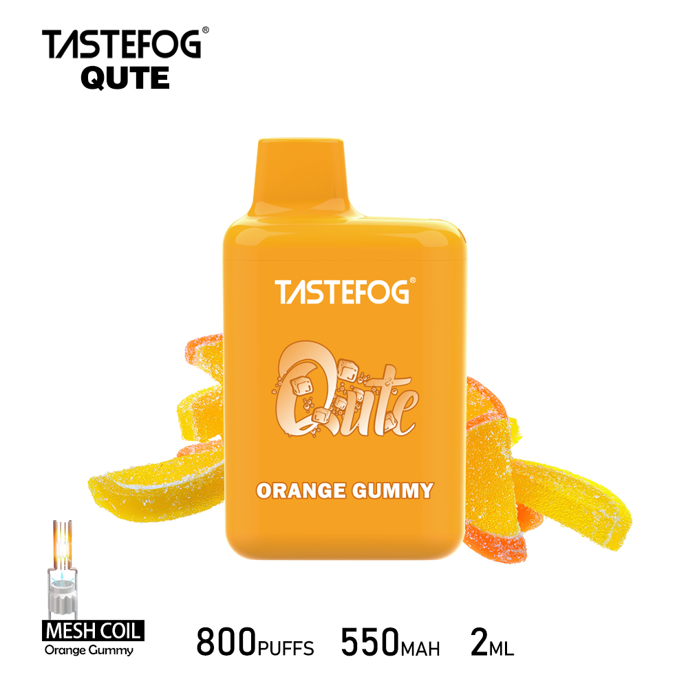 Tastefog QUTE 800 Züge Orange Gummy Vape 2%Nikotin