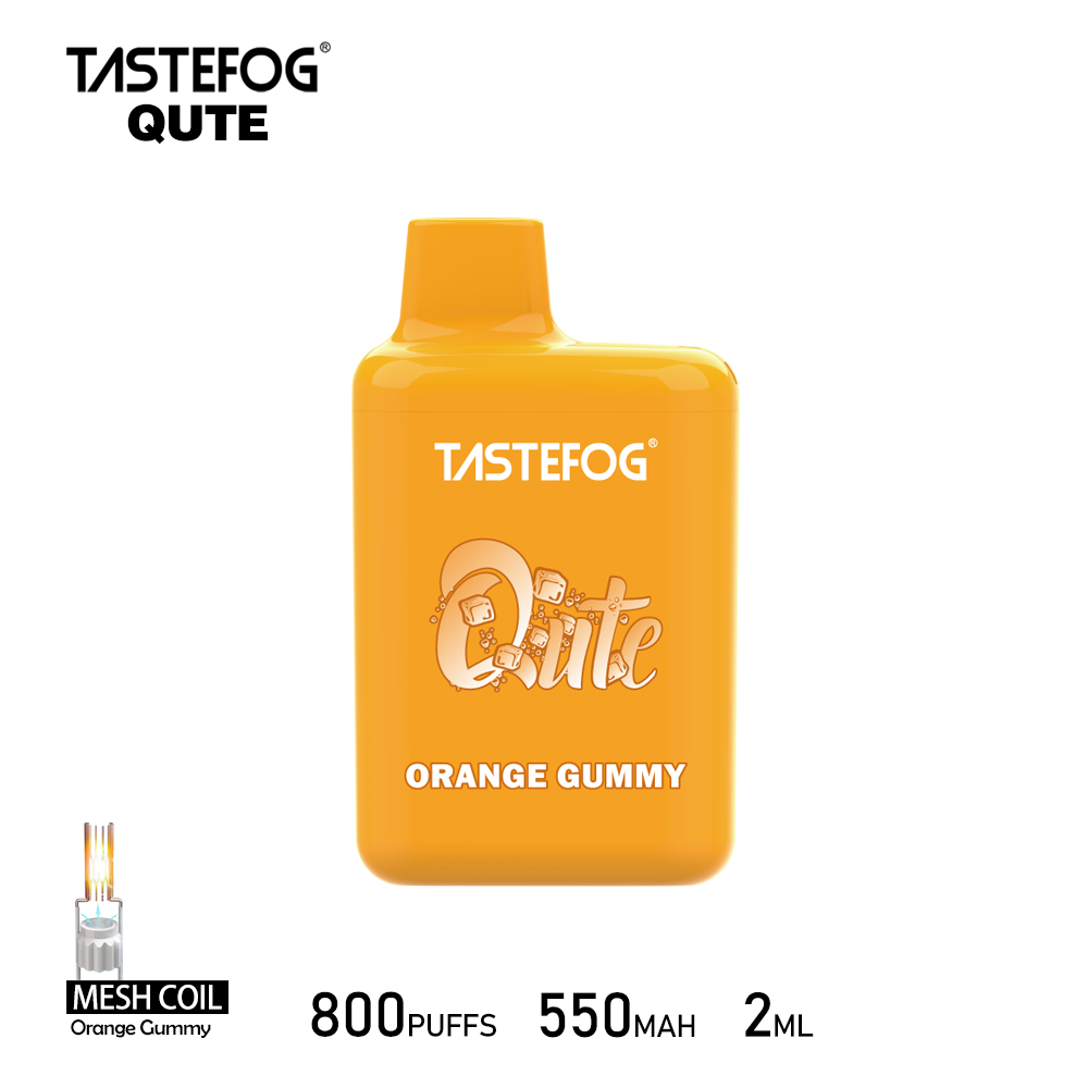 Tastefog QUTE 800 Züge Orange Gummy Vape 2%Nikotin