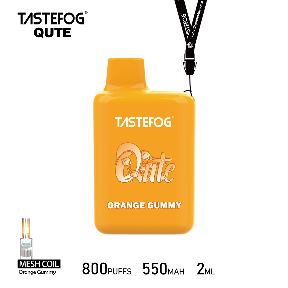 Tastefog QUTE 800 Züge Orange Gummy Vape 2%Nikotin