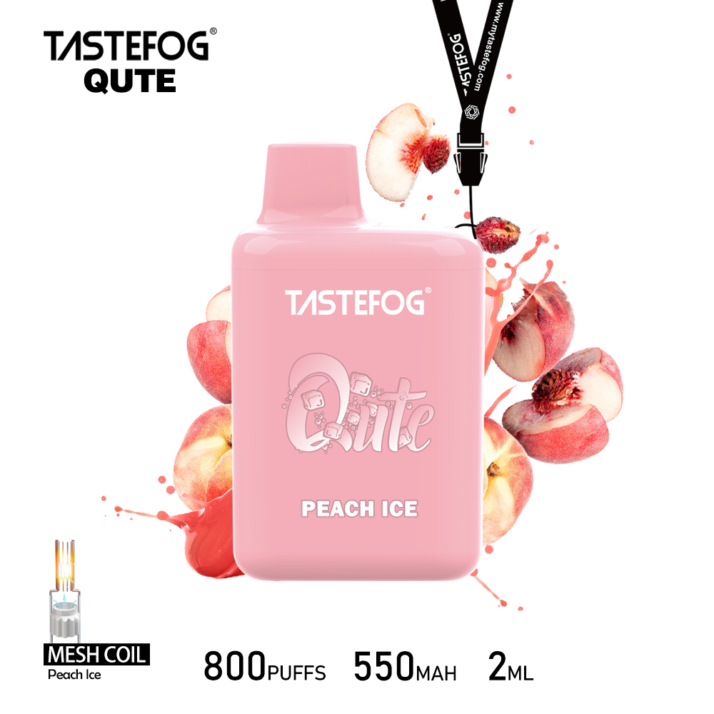 Tastefog QUTE 800 Züge Peach Ice Vape 2%Nikotin