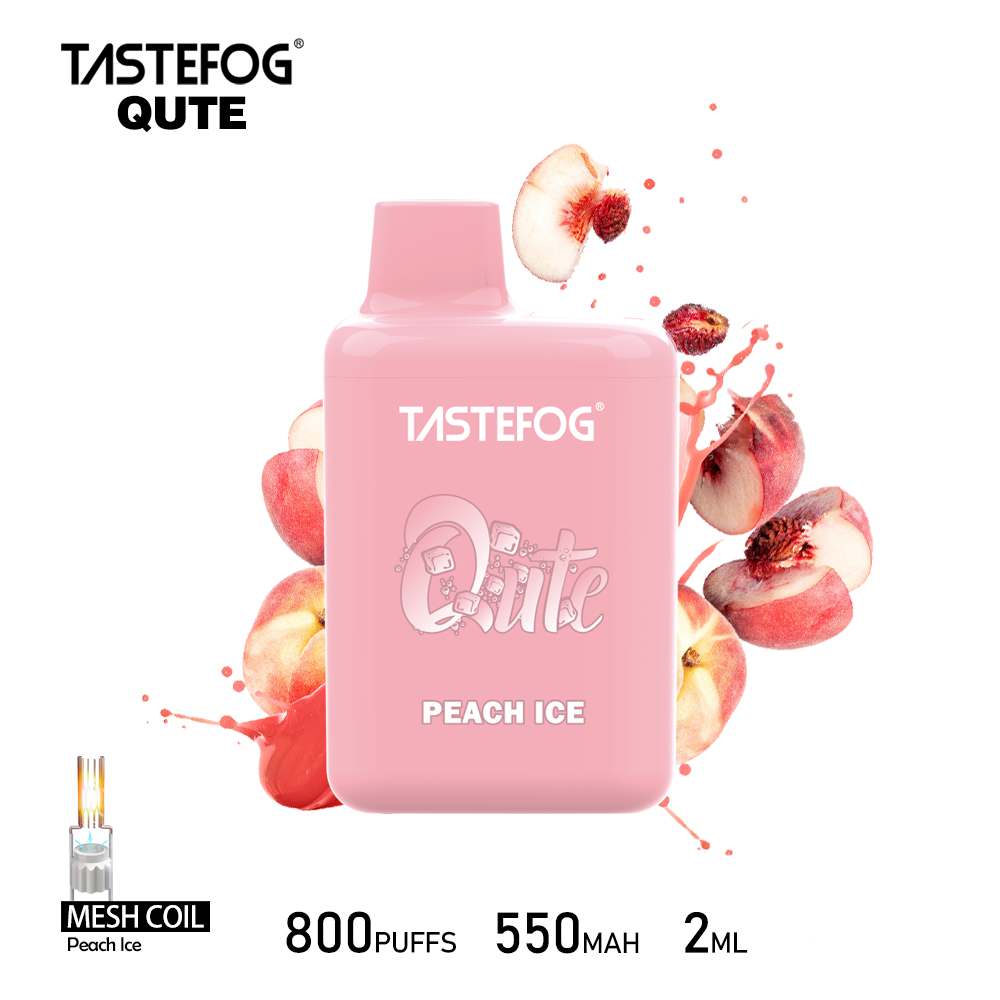 Tastefog QUTE 800 Züge Peach Ice Vape 2%Nikotin