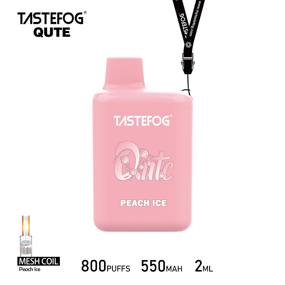 Tastefog QUTE 800 Züge Peach Ice Vape 2%Nikotin