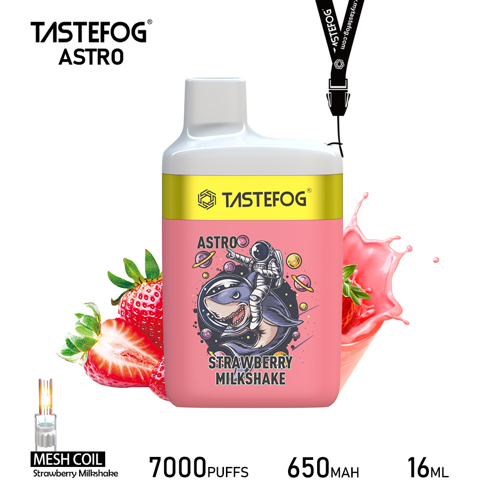 Tastefog ASTRO 7000 Züge Strawberry Milkshake   Einweg-Vape