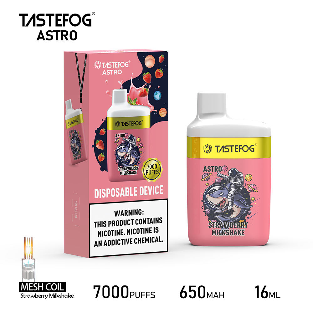 Tastefog ASTRO 7000 Züge Strawberry Milkshake   Einweg-Vape