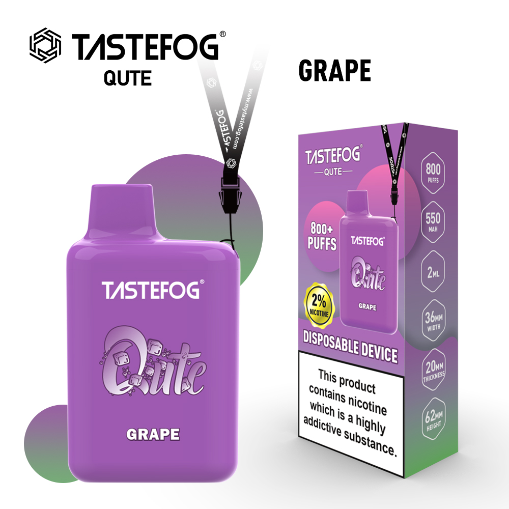Tastefog QUTE 800 Züge Grape Vape 2%Nikotin