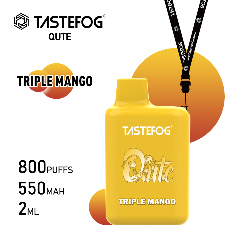 Tastefog QUTE 800 Züge Triple Mango Vape‑Box 2%Nikotin