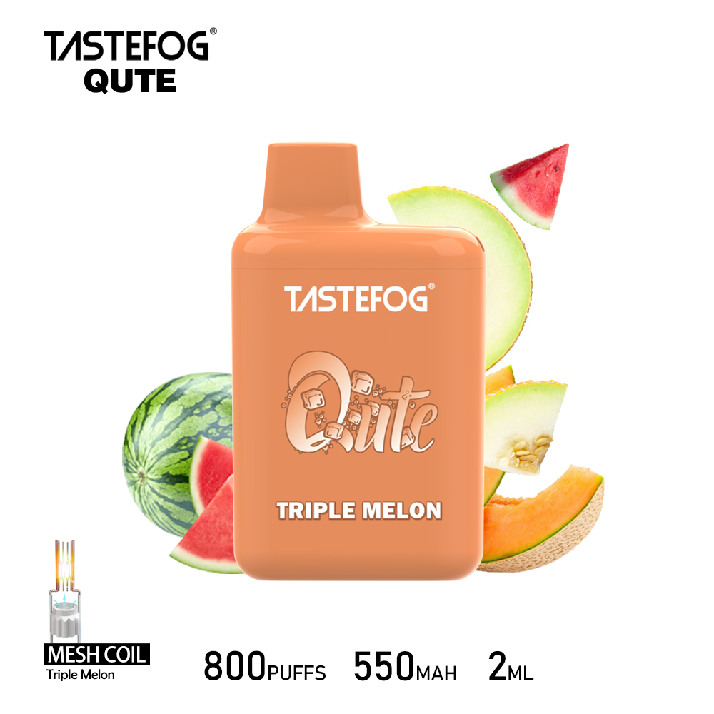 Tastefog QUTE 800 Züge Triple Melon Vape‑Box 2%Nikotin