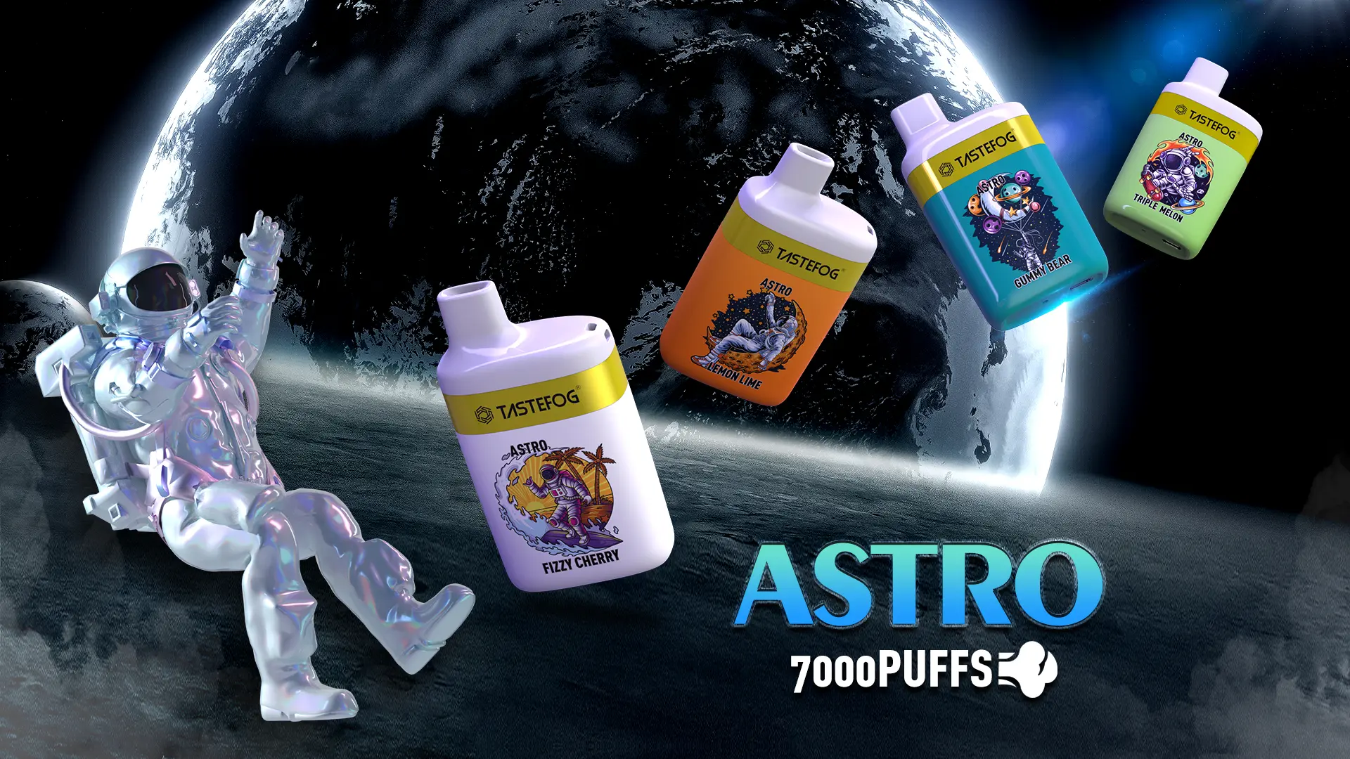 Tastefog ASTRO 7000 Züge Dosen-Vape-Zigarette (Einweg)
