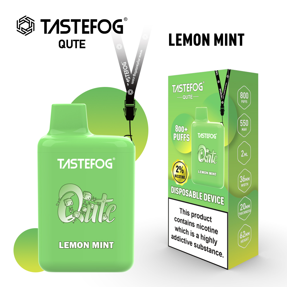 Tastefog QUTE 800 Züge Lemon Mint‑Vape‑Box
